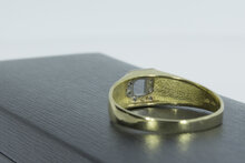 14 Karaat gouden Statement ring met letter &quot;D&quot; - 22,7 mm