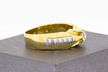 14 karaat gouden Statement ring met  Zirkonia - 19,9 mm