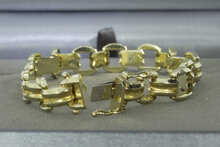14 karaat gouden Vintage fantasie armband - 19 cm