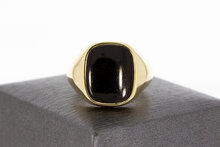 14 karaat gouden Onyx Zegelring - 20,3 mm