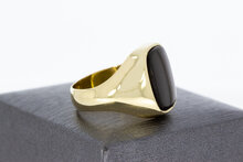14 karaat gouden Onyx Zegelring - 20,3 mm