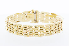 14 karaat geel gouden Tank armband - 19 cm