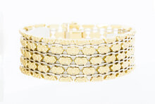 14 karaat gouden brede Vintage armband- 19,5 cm