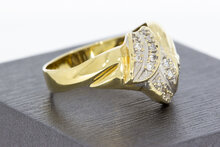 14 Karaat gouden Fantasiering met briljant geslepen Diamant