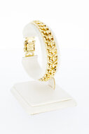 14 karaat gouden brede Vintage armband - 18,5 cm