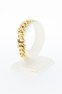 14 karaat gouden brede Vintage armband - 18,5 cm
