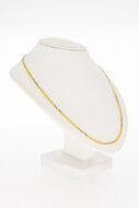 18 Karaat gouden gewalste Gourmet schakel Collier - 39,8 cm