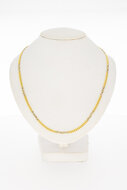 18 Karaat gouden gewalste Gourmet schakel Collier - 39,8 cm