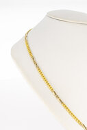 18 Karaat gouden gewalste Gourmet schakel Collier - 39,8 cm