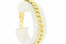 14 Karaat gouden "Open" Gourmet armband - 19 cm