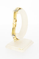 14 Karaat gouden Staafjes armband - 21 cm