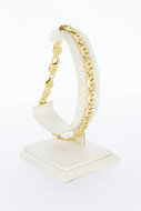 14 Karaat geel gouden Valkoog schakelarmband - 23,5 cm