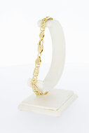 14 Karaat geel gouden Valkoog schakelarmband - 23,5 cm