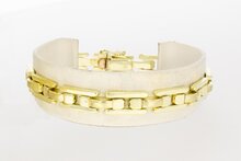 14 Karaat geel gouden Staafjes schakelarmband - 19,5 cm