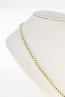 14 Karaat geel gouden Venetiaanse schakel Collier - 43 cm