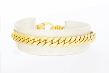 14 Karaat gouden gewalste Gourmet armband - 19,6 cm