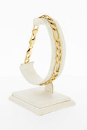 Geel gouden Figaro armband 14 Karaat  - 21,9 cm