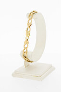 Geel gouden Figaro armband 14 Karaat  - 21,9 cm