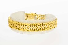 18 Karaat gevlochten gouden armband - 19,2 cm