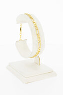 18 Karaat geel gouden armband Figaro - 18,8 cm
