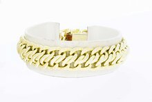 14 Karaat gevlochten gouden armband - 18,6 cm