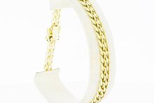 14 Karaat gouden gevlochten Tank Staafjes armband - 20,4 cm