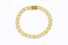 14 Karaat gevlochten gouden armband - 18,1 cm