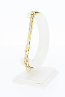 18 Karaat gouden Staafjes armband - 22 cm