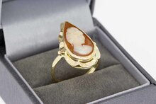 14 Karaat geel gouden Vintage camee ring - 18,4 mm