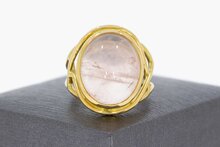 Vintage 18 Karaat gouden Rozenkwarts ring - 18,2