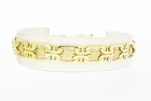 14 Karaat fantasie Staafjes armband goud - 19,8 cm