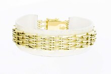 14 Karaat gouden Staafjes armband - 19,0 cm