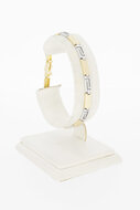14 Karaat gouden Versace- style Staafjes armband - 18.7 cm