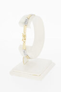 14 Karaat gouden Versace- style Staafjes armband - 18.7 cm