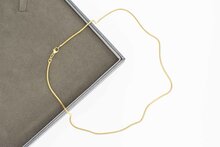 Slangen Collier 14 Karaat geel goud - 42,5 cm