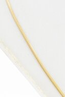 Slangen Collier 14 Karaat geel goud - 42,5 cm