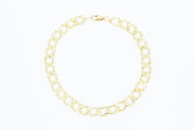 14 Karaat "Open" Gourmet gouden armband - 22 cm