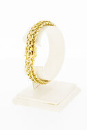 Gevlochten 14 Karaat gouden armband - 19,7 cm