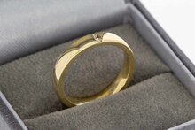 14 Karaat gouden ring gezet met Diamant (diameter 16,2 mm)