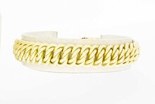 Gevlochten 14 Karaat gouden armband - 20,2 cm