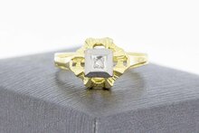 14 Karaat gouden Solitaire ring met Diamant - 18,3 mm