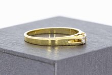 14 Karaat gouden Solitaire ring met Diamant - 17,3 mm