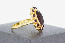 14 Karaat gouden Vintage Granaat ring - 17,7 mm