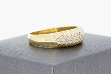 14 Karaat gouden Band Ring met Diamant - 19,5 mm