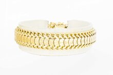 14 Karaat gevlochten viintage gouden armband - 18 cm