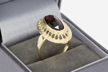 14 Karaat gouden Vintage Granaat ring - 18,1 mm