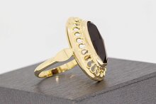 14 Karaat gouden Vintage Granaat ring - 18,1 mm