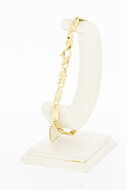 14 Karaat Valkoog gouden armband - 22,5 cm