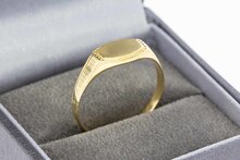 14 Karaat geel gouden Pink ring - ringmaat 18,8 mm
