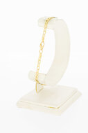 14 Karaat bicolor gouden fantasie Anker armband - 20,7 cm